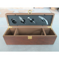 Wood wine box wine tool set with wooden box  for 1bottle